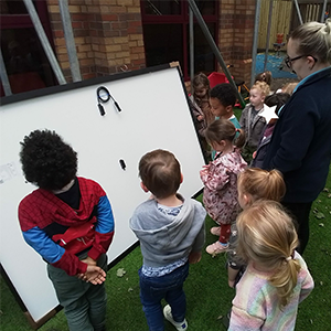 solar panel learning at nursery