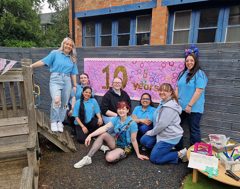 nursery staff at narborough fete leicester